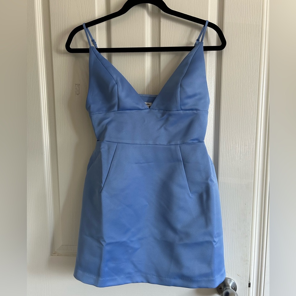 Kimchi Blue Petit Fours Fit-And-Flare Satin Mini Dress - Picture 2 of 3